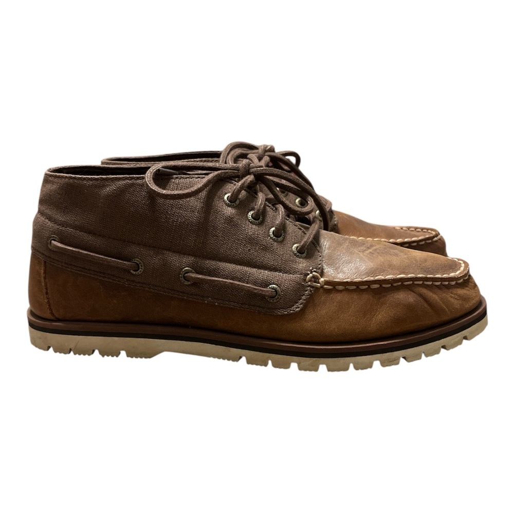 Sperry Men’s Leeward Mini Lug Leather Chukka Boots Brown 10.5 Like New
